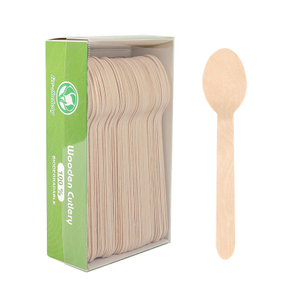 160mm Compostable Wooden Disposable Spoon