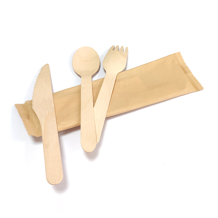 Eco Friendly Disposable Biodegradable Wooden Cutlery Set