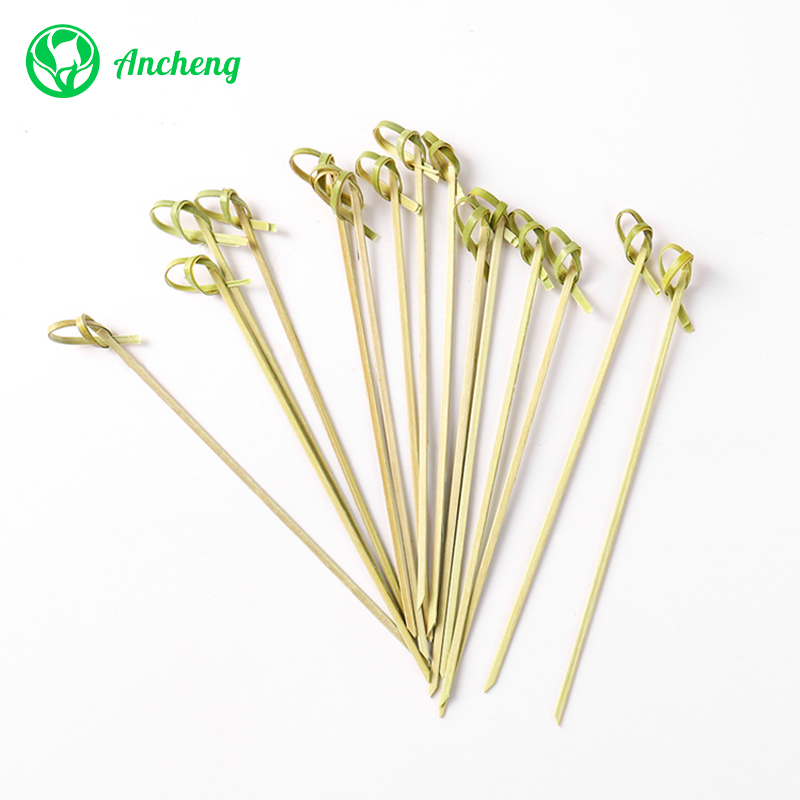 Disposable Bamboo Knotted Cocktail Skewers Picks