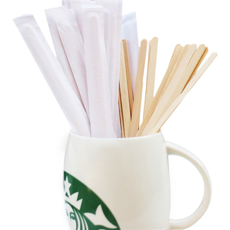 Disposable Wooden Coffee Sticks Individual Package