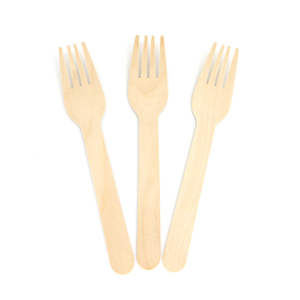 160mm Biodegradable Wooden Disposable Fork